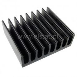 Radiator 44 x 50,6 x 17mm czerniony żebrowany