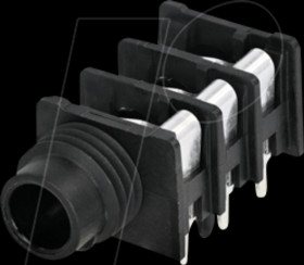 NRJ6HH 6.35 mm stereo jack socket, switchable