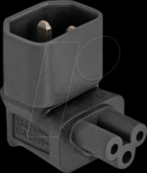 80471 Power Adapter IEC 60320 - C14 to C5, male / female, 2.5 A, 90° a