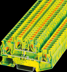 3211854 Double-deck terminal block, PTTB 4, green-yellow