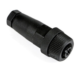 Złącze wielostykowe przemysłowe 4-pinowe M12 Montaż na kablu Gniazdo RS PRO