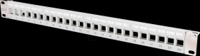 DN-91410-LF Patch panel, Cat.6a, 1U, 24-port, shielded, gray