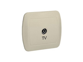 AKORD Gniazdo pojedyncze montaż na łapki lub wkręty beżowe AAK3/12 KONTAKT SIMON