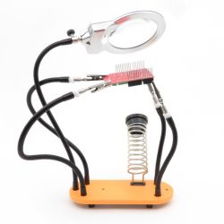 Narzędzie pomocnicze &quot;trzecia ręka&quot; z lupą i podświetleniem LED