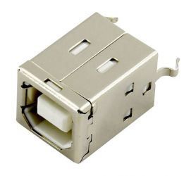 Gniazdo USB typ B do druku pionowe białe