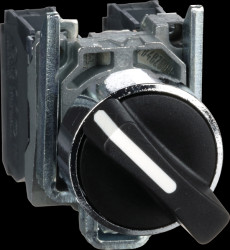 XB4BD25 Selector switch, Harmony XB4, 22 mm, black, latching, 1 NO + 1 N