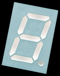 SC52-11EWA 7-segment display, or., 13.5mm, cathode included