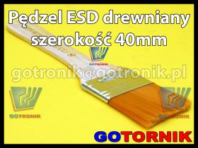 Pędzel ESD do topników i past 40mm drewniany