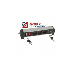 Gniazdo chowane wpuszczne 3gn.+ w blat USB z uz.