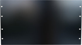 Blind plate, aluminum, (H) 267 mm, 6 U, black, PBPA19010BK2