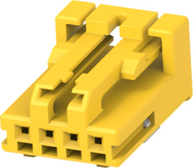 Socket, 4 pole, straight, 1 row, yellow, 936119-2