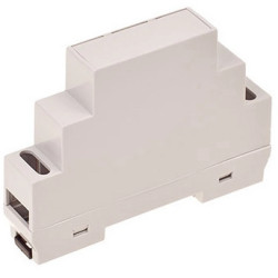 ABS DIN rail enclosure, (L x W x H) 90 x 18 x 65 mm, light gray (RAL 7035), BYB-3-90H0076