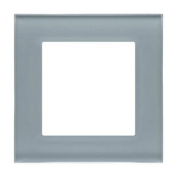 Simon 55 Ramka 1-krotna Nature Szkło mrożone szare TRN1/176
