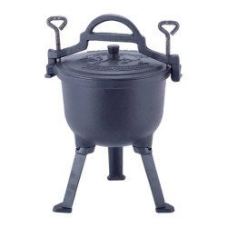 Kociołek myśliwski Kamille KM 4800M garnek żeliwny 4 L z powłoką marmurową