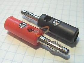 BANANOWY WTYK SKRĘCANY CZERWONY LUB CZARNY