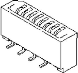 Molex Listwa kołkowa, żeńska, standardowa Ilość pinów 12 Wymiary siatki: 1 mm 528081271 1 szt. taśma na dużej rolce