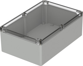 PC enclosure, (L x W x H) 240 x 160 x 90 mm, light gray/transparent (RAL 7035), IP65, 02240300