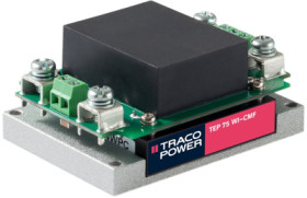 DC converter, 9-36 VDC, 75 W, 1 output, 12 VDC, 88 % efficiency, TEP 75-2412WI-CMF