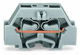 2-wire terminal, 1 pole, 0.08-2.5 mm², clamping points: 2, gray, cage clamp, 24 A, 261-311