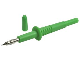 Końcówka pomiarowa; 20.157.4; zielony; 4mm; wtykany (gniazdo bananowe 4mm); 32A; 1000V; 104,5mm; bezpieczny; mosiądz niklowany;