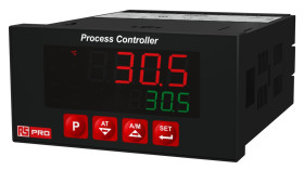 Regulator temperatury PID panelowy RS PRO Uz: 100 → 240 V. wyjście Przekaźnik, SSR 3-wyjściowy wejście TC, RTD
