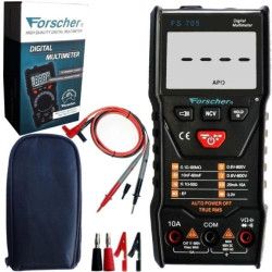Miernik uniwersalny z pomiarem True RMS multimetr cyfrowy z wyświetlaczem LCD FORSCHER FS705
