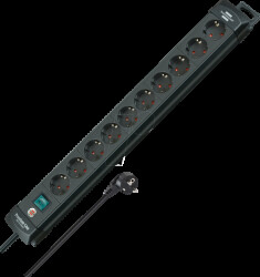 1951100100 Socket outlet, 10-way, with switch, 3 m
