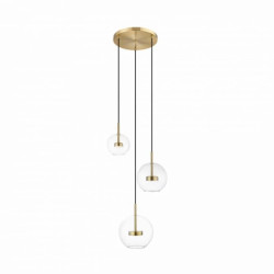 Lampa wisząca złota ENCELADUS trzy szklane klosze LED 5W 3000K - P0428-03L-L4AC Zuma Line