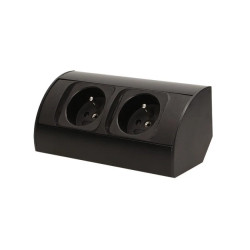 Gniazdo meblowe podszafkowe podwójne z/u OR-AE-1303/B