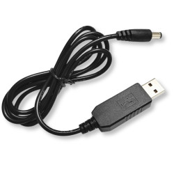 Zasilacz przetwornica kabel USB z wtykiem DC 5.5x2.1mm - z 5 na 12V 1A 10W
