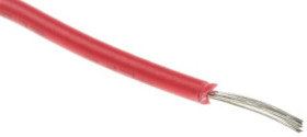 Przewód jednożyłowy linkowy, Przewód instalacyjny, 0,13 mm², 7/0,16 mm, 26 AWG, PVC, 300 V, Czerwony, dł. 100m, RS PRO