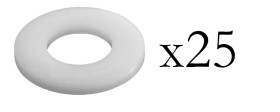 Opencircuit Plastic washer M3 (25 pieces)