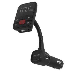 Transmiter FM BLOW + Ładowarka 2,1A USB/ elastyczny przegub.