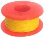 AWG30Y-50 Drut w izolacji, żółty - kynar 0.25mm - szpulka (50m)
