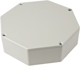 Obudowa Aluminium odlewane szerokość zew. 132,8 mm długość zew. 132,8 mm wys. zew. 39,2 mm Hammond IP54 Szary