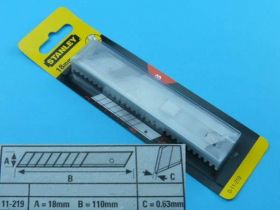 OSTRZA WYMIENNE WZM.18mm STANLEY (10SZT)