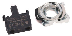 Blok oświetlenia i uchwyt Allen Bradley 800F blokada Blok świetlny 24V ac/dc LED, przyłącze śrubowe kolor Zielony