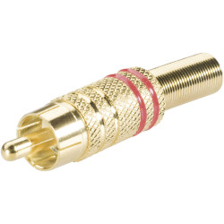 TruComponents 202746 RCA connector Plug, straight,Pins:2 Red