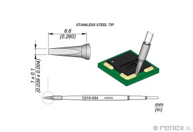 Grot C210034 do usuwania powłok konformalnych, do rączki JBC T210 (nie do lutowania)