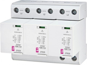 Ogranicznik przepięć typ T1+T2+T3 (B+C+D) ETITEC GSMF T123 275/25 3+0 bezpiecznik TN-C 002440780
