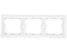 VALENA Ramka potrójna pozioma srebro 770493