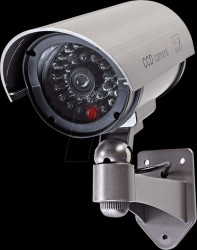 DUMCB40GY Dummy Security Camera, Bullet, IP44, Grey