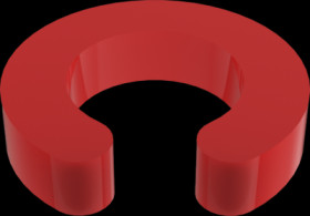 Wave clamping ring, H 4 mm, inner Ø 11 mm, outer Ø 19 mm, POM, 003.15.112
