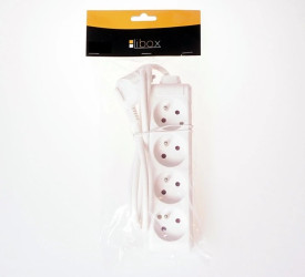Przedłużacz sieciowy 4 gniazda 1,5m bez przeł. biały LB0082-1,5 LIBOX
