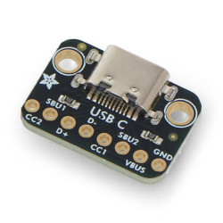 Moduł z wpuszczanym gniazdem USB typu C - złącze do płytki stykowej - Adafruit 6050