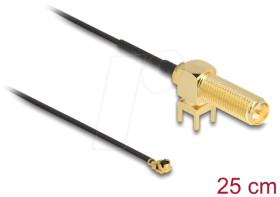 12036 Antenna cable, SMA 90° PCB socket / MHF® I plug