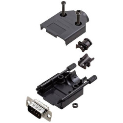 Encitech 6355-0032-01 Pin Strip set 9 Pins Solder Bucket D-Sub 180&#xB0;