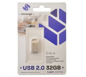 PENDRIVE 32GB STORAGE MINI SREBRNY