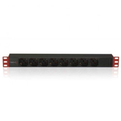 Listwa zasilająca Rack 1U 8x Schuko, kabel C14, 250V/16A, 2m