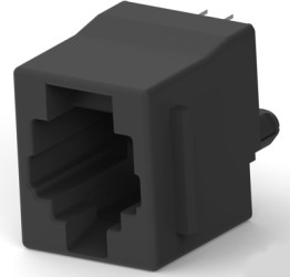 Socket, RJ11/RJ14, 4 pole, 6P4C, Cat 3, solder connection, PCB mounting, 5520258-2